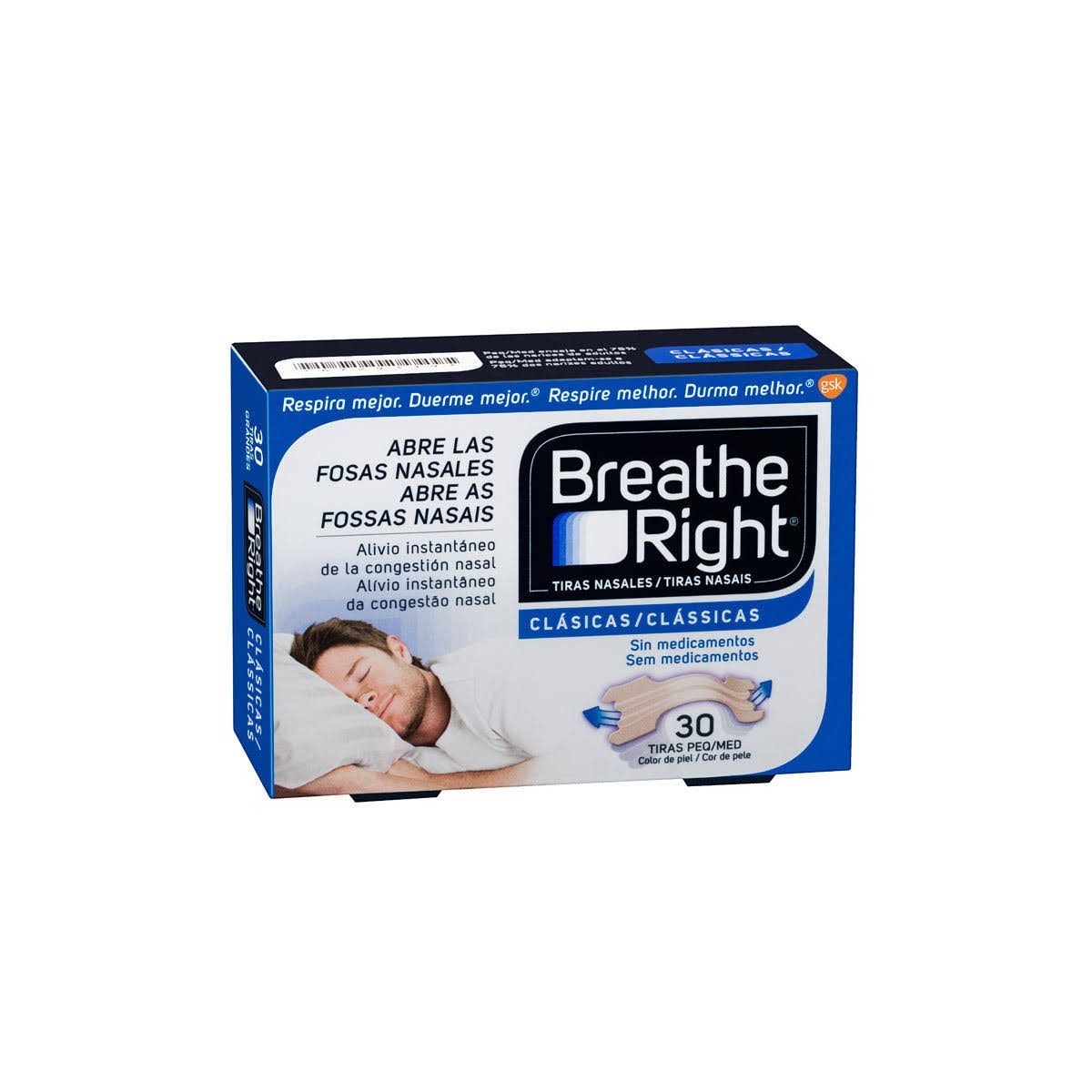 BREATHE RIGHT COLOR T PEQMED 30 U