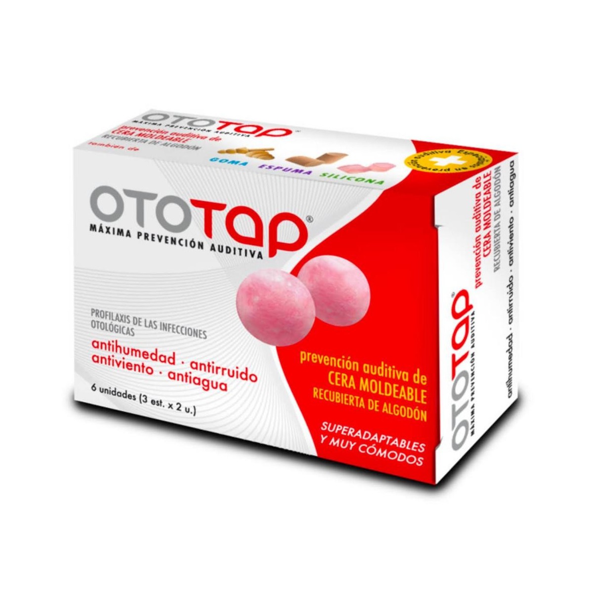 TAPONES OIDOS CERA 6 U