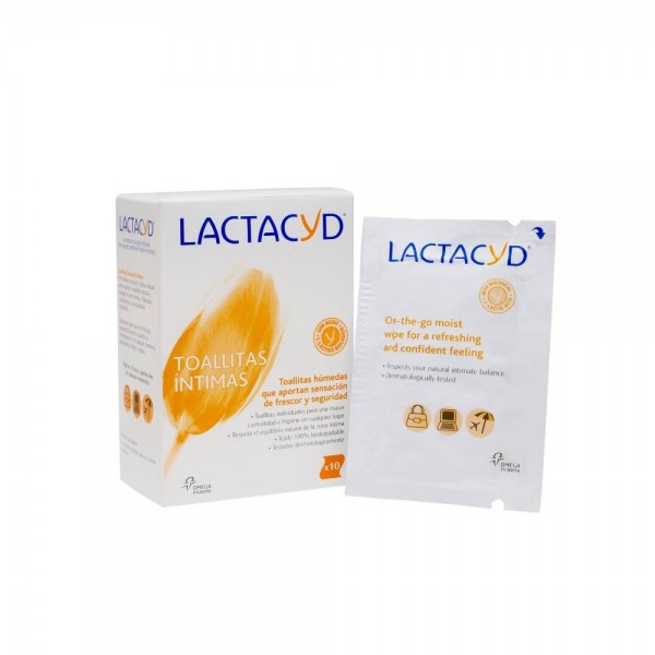 LACTACYD INTIMO TOALLITAS 10 TOALLITAS