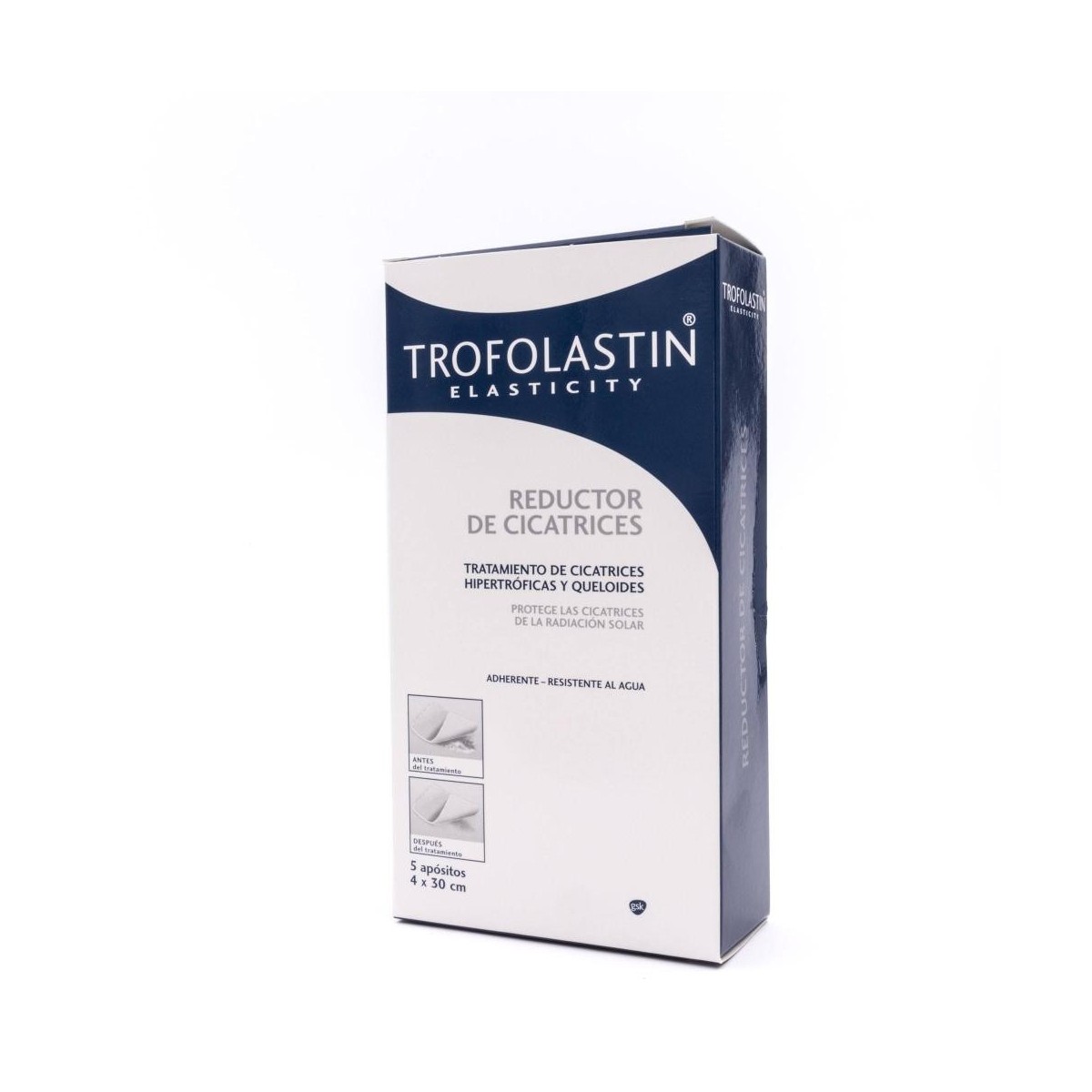 TROFOLASTIN REDUCTOR DE CICATRICES 4 X 30 CM 5 U