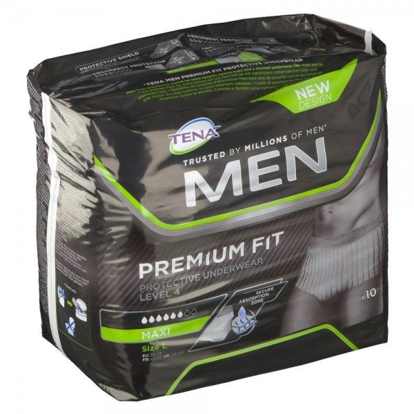 Tena Men Premium Fit Protective Underwear Level 4 Talla L...
