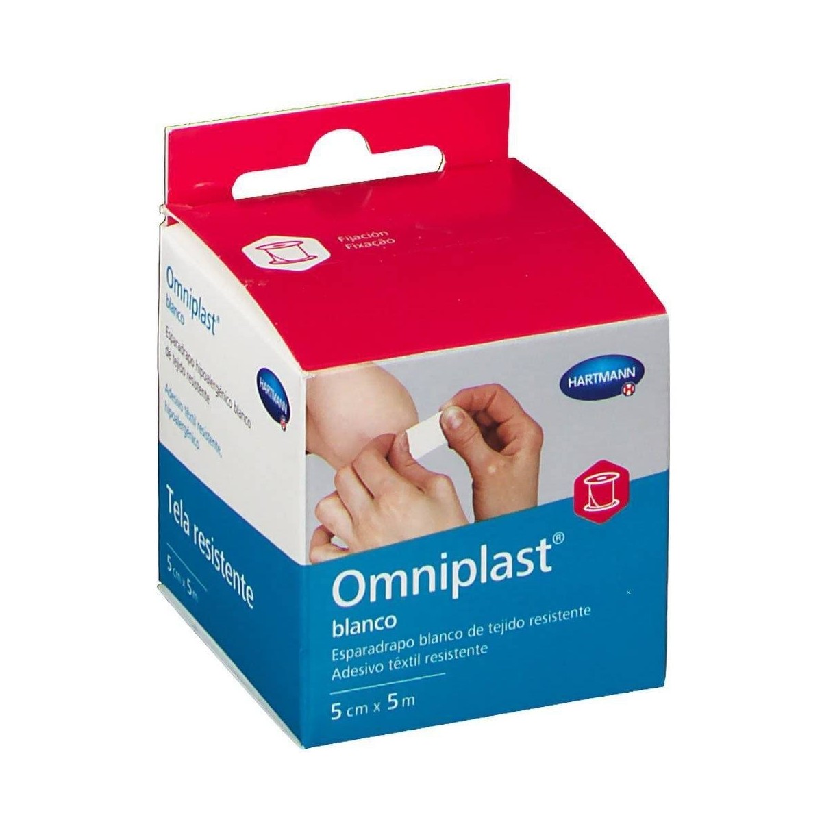 Esparadrapo Omniplast tela Blanco 5x5 cm