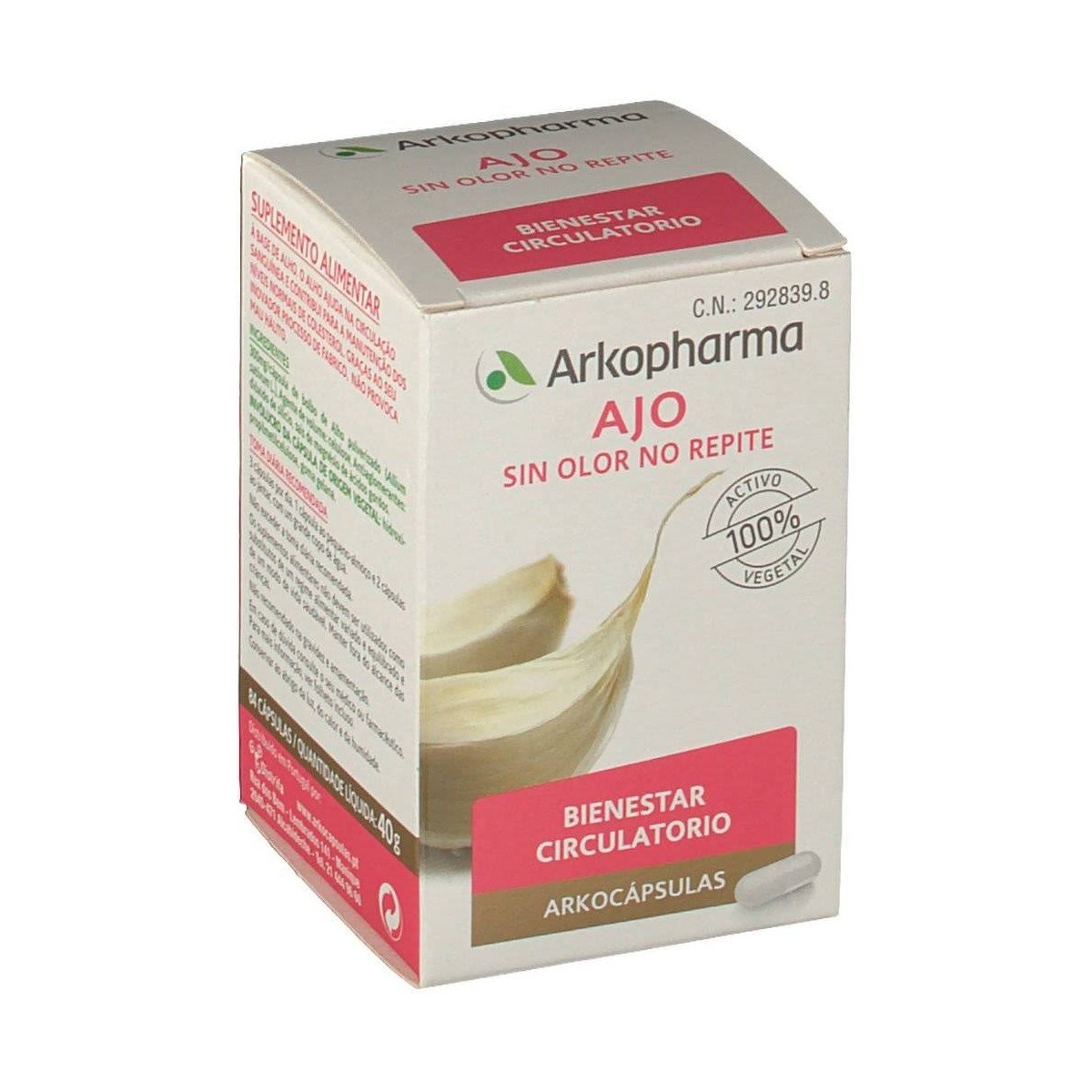 Arkopharma Arkocapsulas Ajo 84 cápsulas