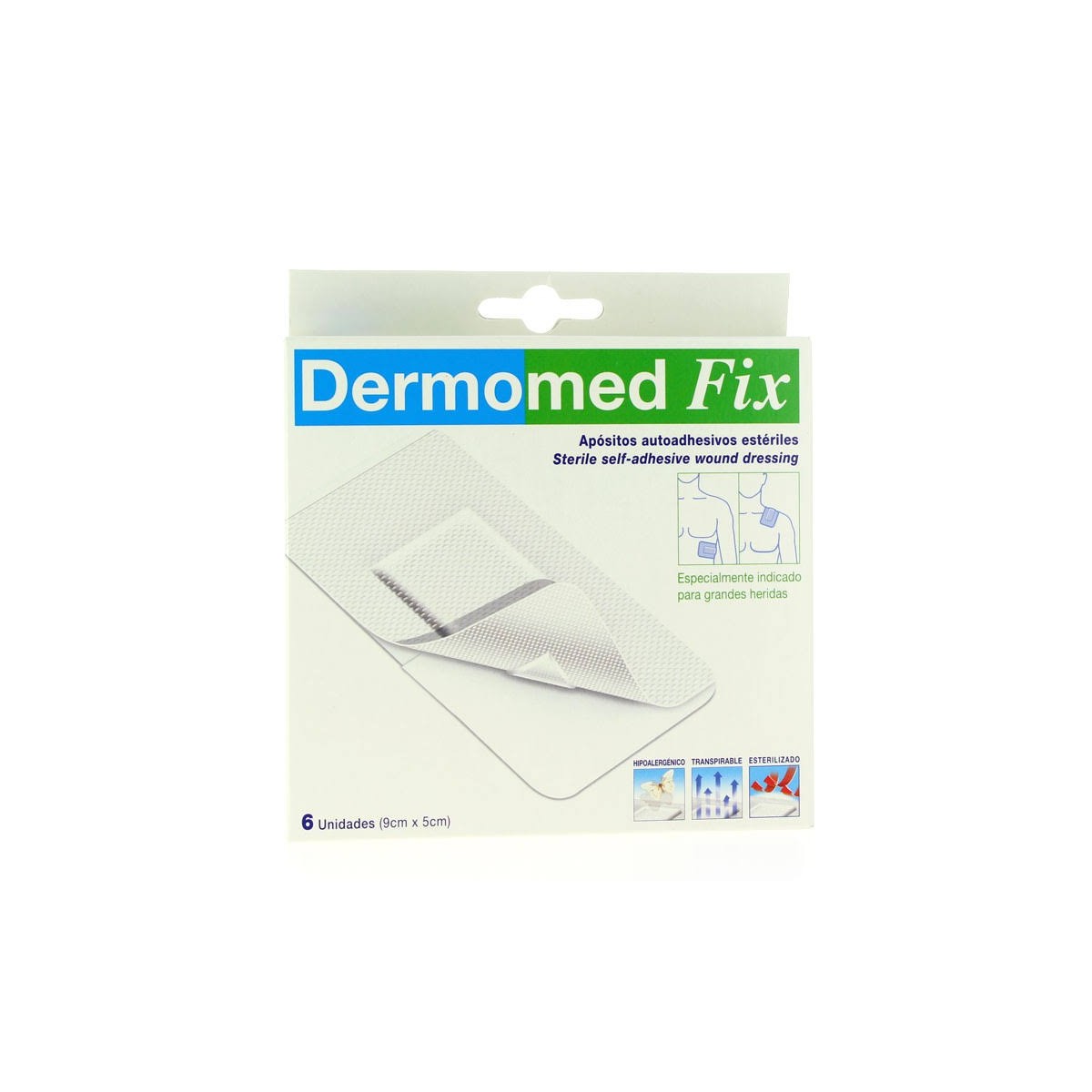 DERMOMED FIX 9 CM X  5 CM 6 U